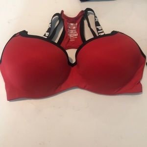 Pink Victoria secrets push up sports bra